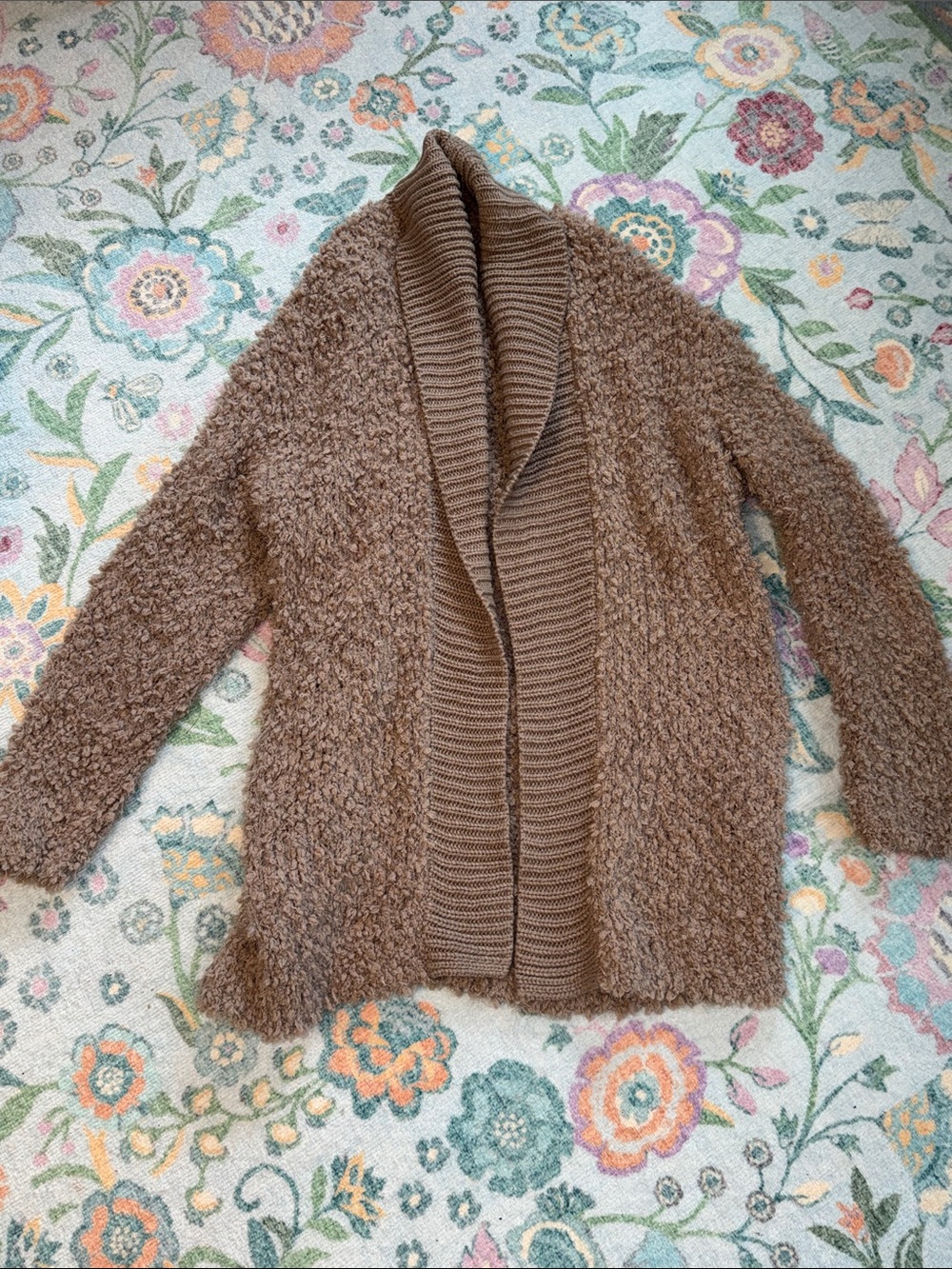 Express Taupe Brown Shaggy Knit Cardigan NWT medium
